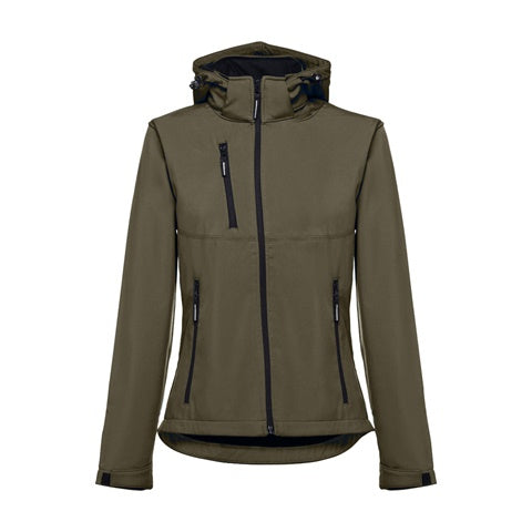 G30181 Giacca softshell da donna, con cappuccio rimovibile