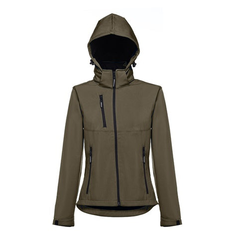 G30181 Giacca softshell da donna, con cappuccio rimovibile
