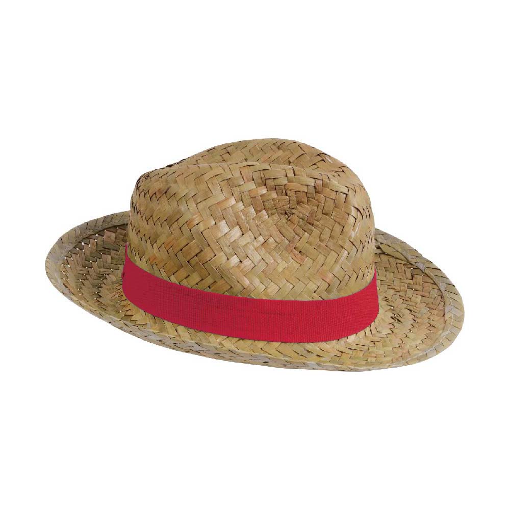 G19301 Cappello in paglia con fascia elastica 2,5 cm applicabile e personalizzabile