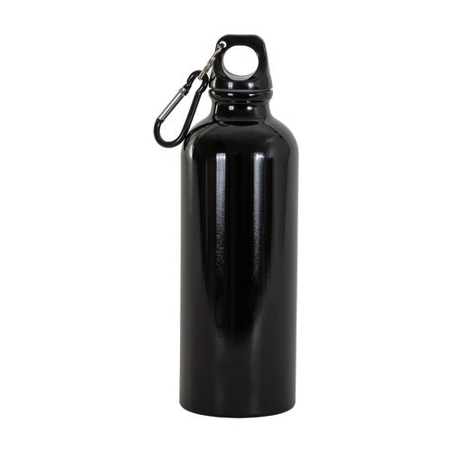G12426 Borraccia in alluminio (500ml), con tappo in plastica e moschettone