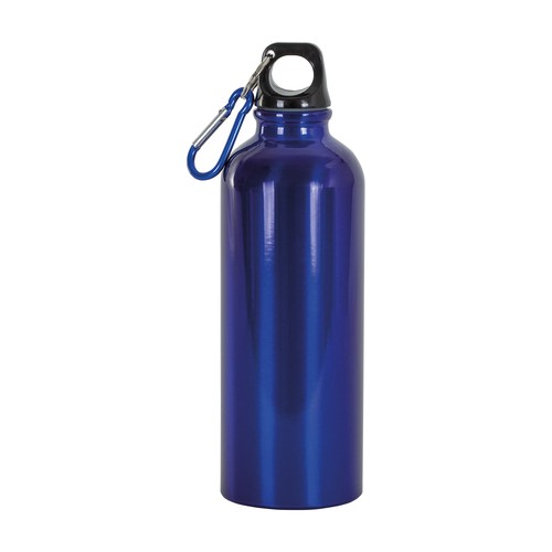 G12426 Borraccia in alluminio (500ml), con tappo in plastica e moschettone
