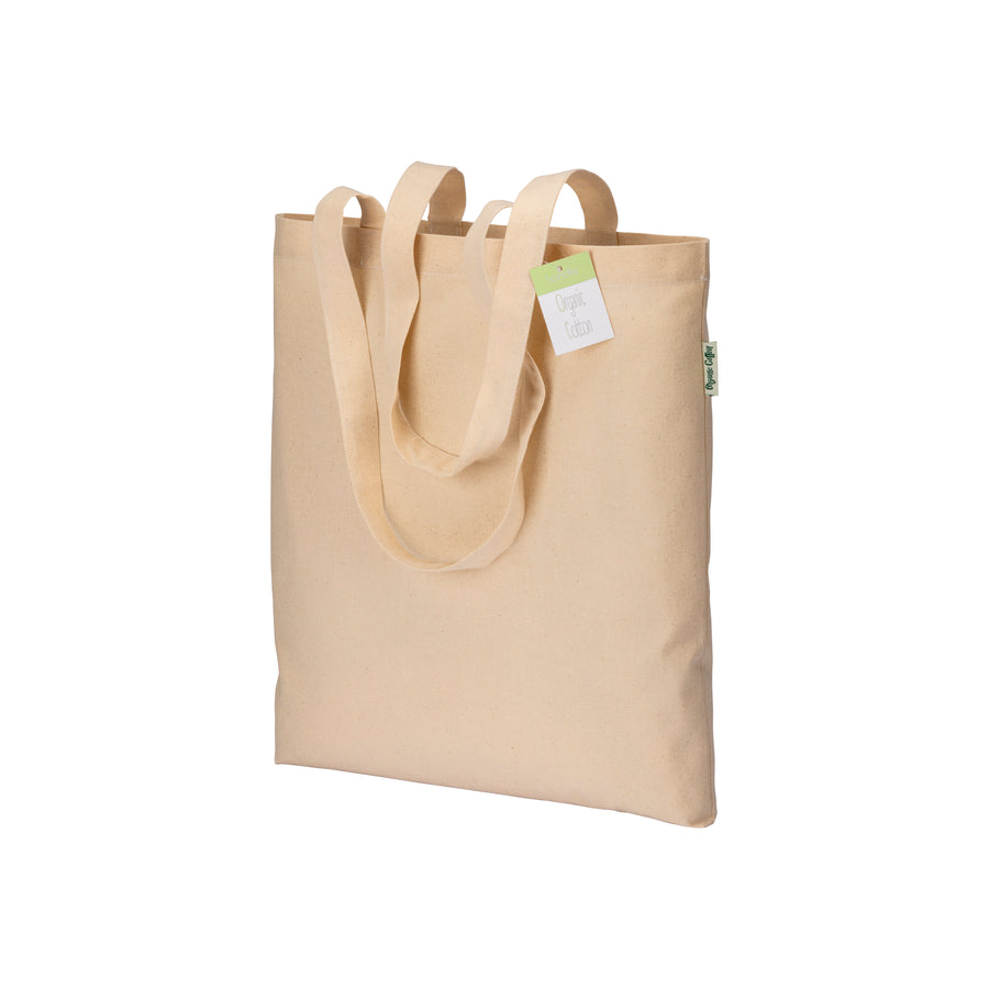 G22116 Shopper in cotone organico 190 gr/m², manici lunghi