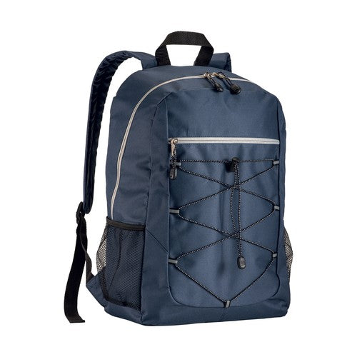 G18133 Zaino in poliestere 600D con 4 tasche di cui 2 laterali retinate