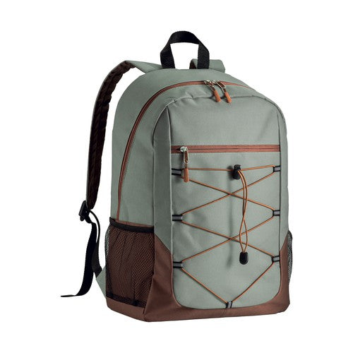 G18133 Zaino in poliestere 600D con 4 tasche di cui 2 laterali retinate