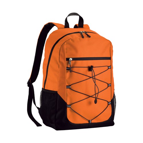 G18133 Zaino in poliestere 600D con 4 tasche di cui 2 laterali retinate