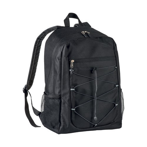 G18133 Zaino in poliestere 600D con 4 tasche di cui 2 laterali retinate