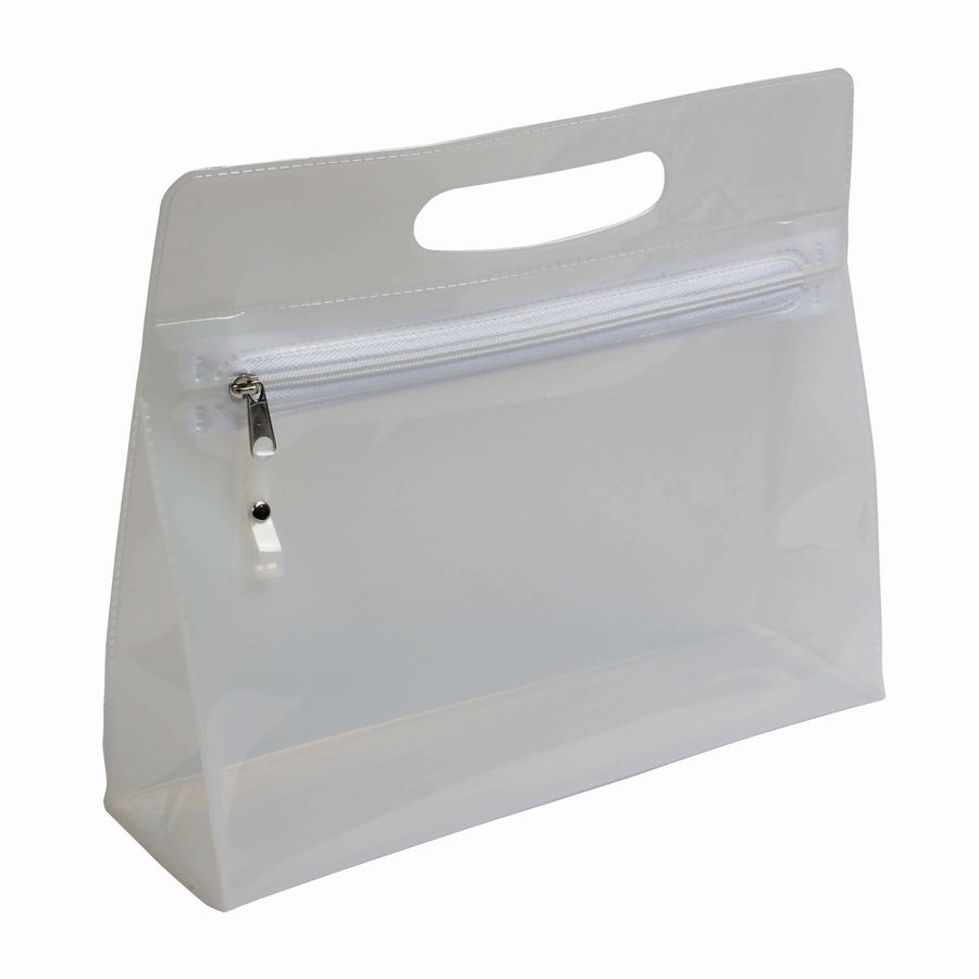 G18141 Beauty in PVC trasparente con chiusura a zip e maniglia