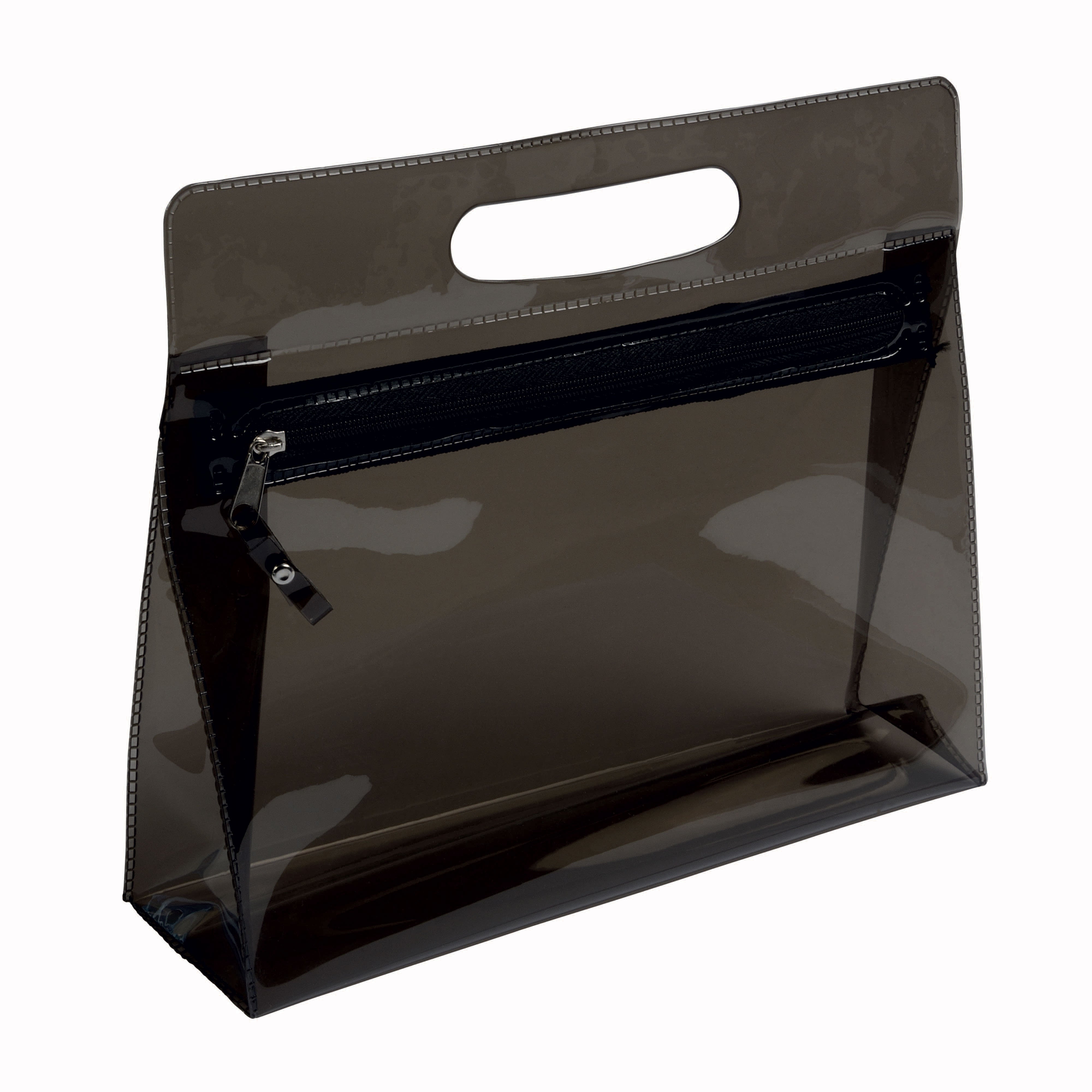 G18141 Beauty in PVC trasparente con chiusura a zip e maniglia
