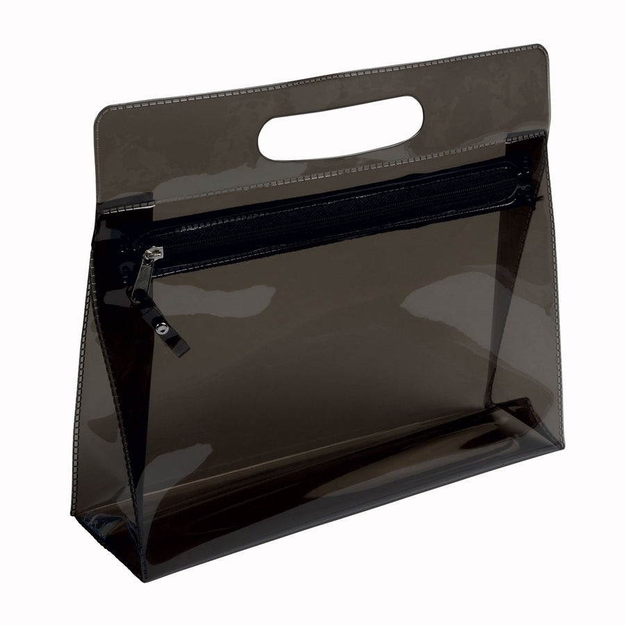 G18141 Beauty in PVC trasparente con chiusura a zip e maniglia