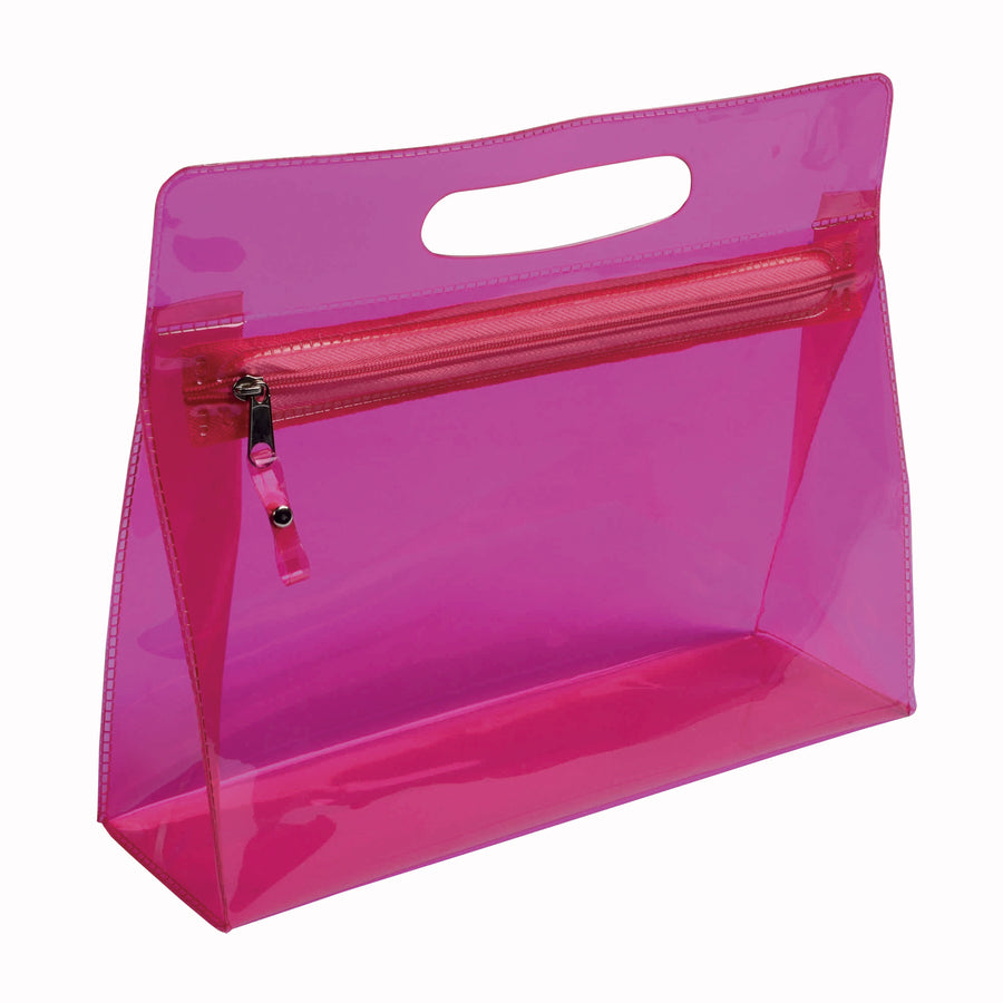 G18141 Beauty in PVC trasparente con chiusura a zip e maniglia