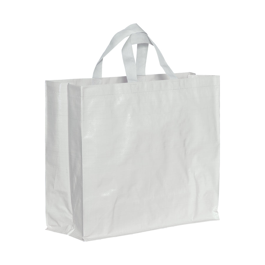 G23135 Shopper in PP  riciclato laminato 120 gr/m², manici corti e soffietto