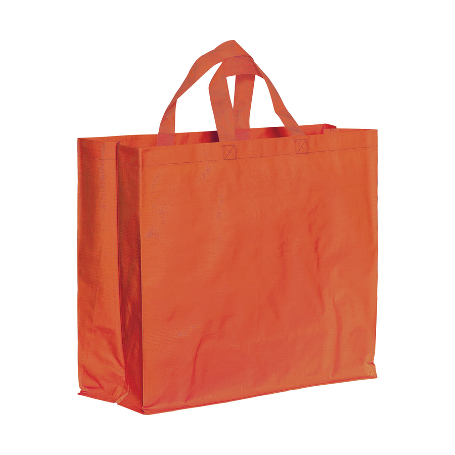 G23135 Shopper in PP  riciclato laminato 120 gr/m², manici corti e soffietto