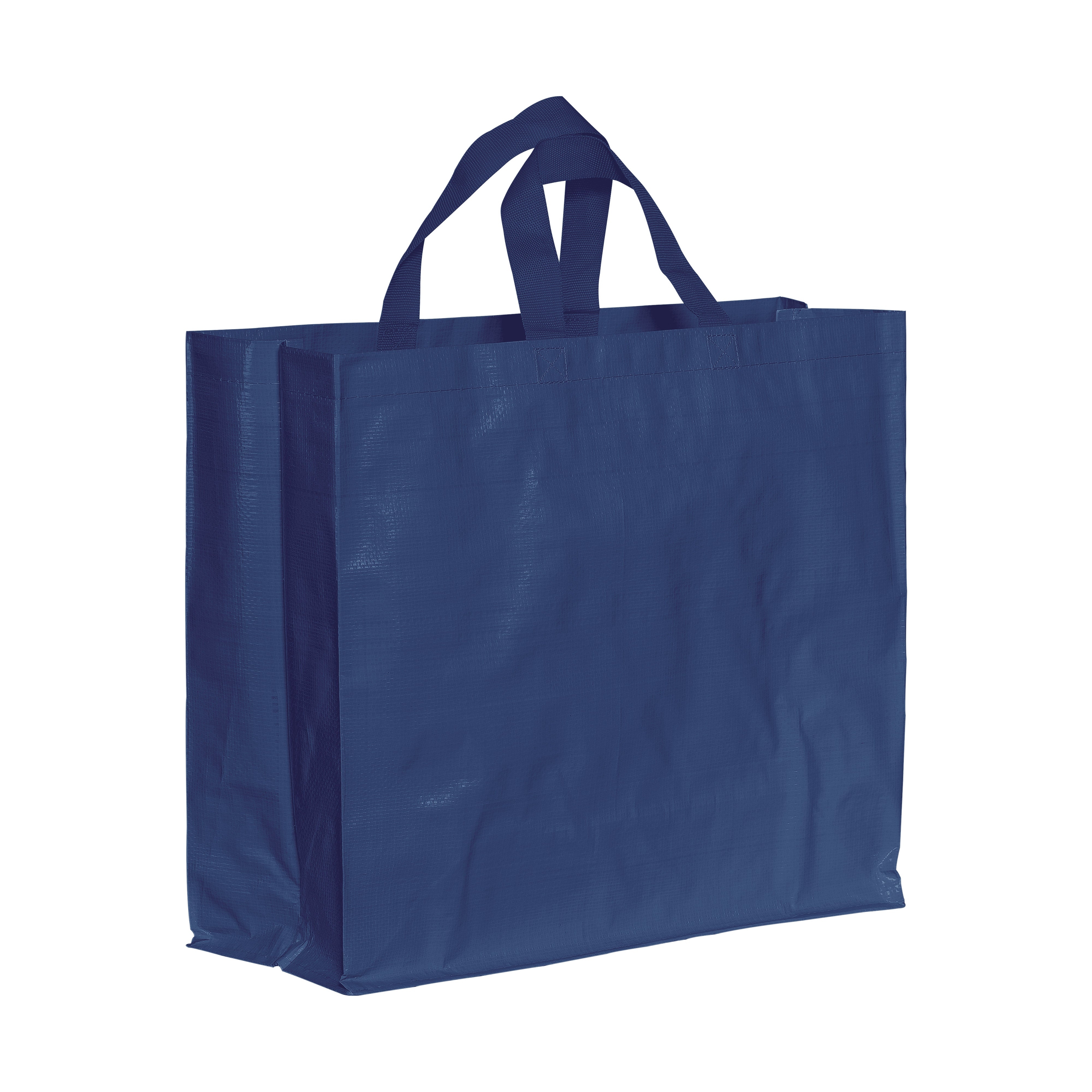 G23135 Shopper in PP  riciclato laminato 120 gr/m², manici corti e soffietto