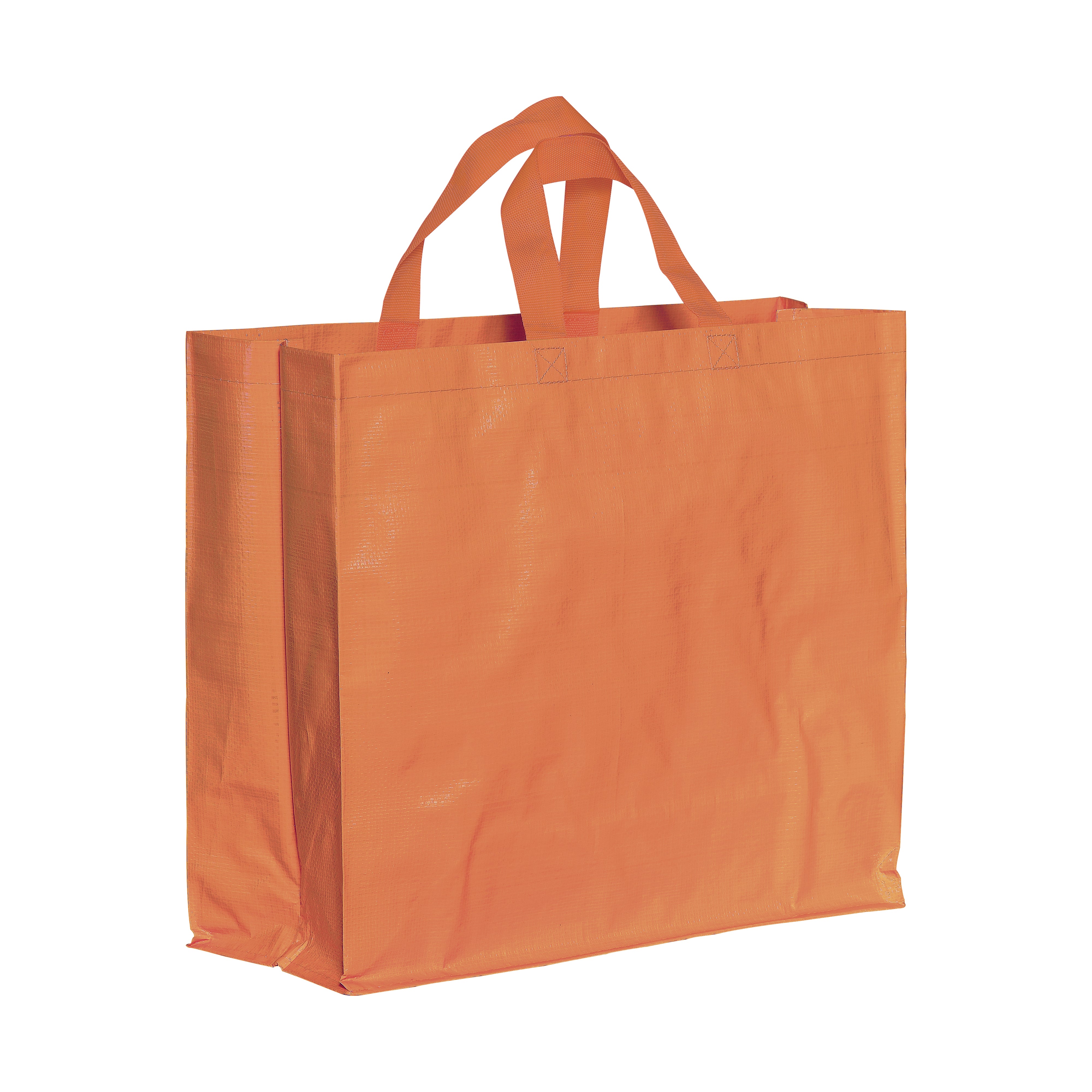 G23135 Shopper in PP  riciclato laminato 120 gr/m², manici corti e soffietto