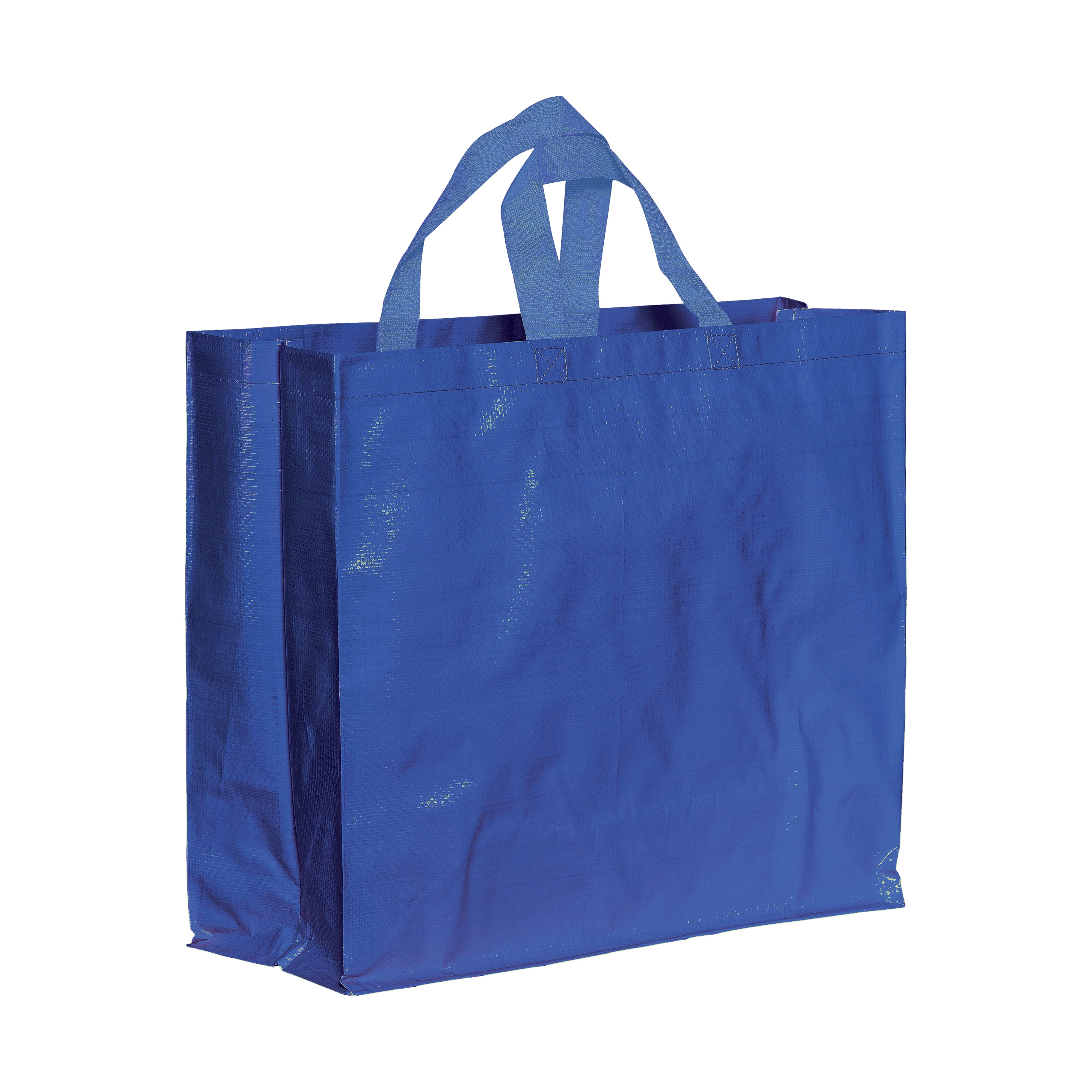 G23135 Shopper in PP  riciclato laminato 120 gr/m², manici corti e soffietto