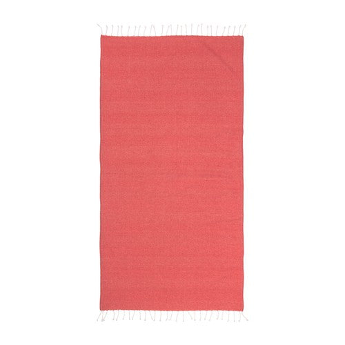 G24410 Telo mare/pareo  in cotone riciclato  da 180 gr/m2 con frange, misura 90x170 cm