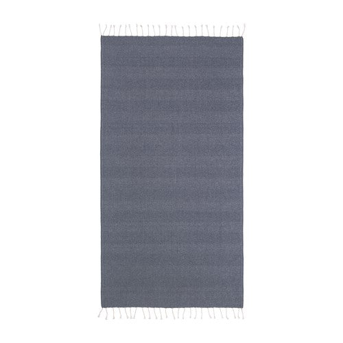 G24410 Telo mare/pareo  in cotone riciclato  da 180 gr/m2 con frange, misura 90x170 cm