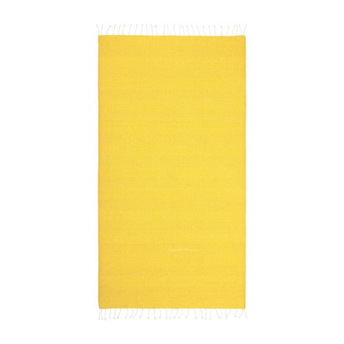 G24410 Telo mare/pareo  in cotone riciclato  da 180 gr/m2 con frange, misura 90x170 cm
