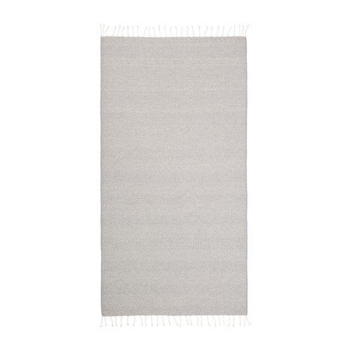 G24410 Telo mare/pareo  in cotone riciclato  da 180 gr/m2 con frange, misura 90x170 cm