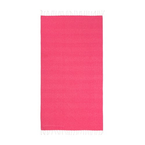 G24410 Telo mare/pareo  in cotone riciclato  da 180 gr/m2 con frange, misura 90x170 cm