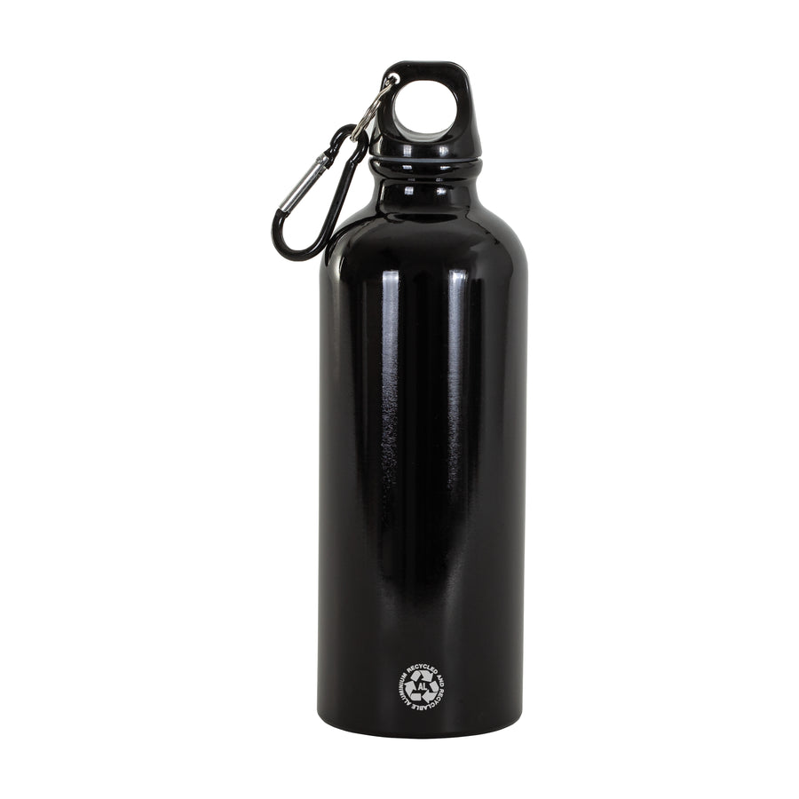 G24419 Borraccia in alluminio riciclato (500ml), con tappo in plastica e moschettone