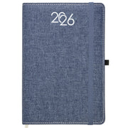 G26730 Agenda giornaliera 2026, copertina rigida in PET riciclato con effetto melange