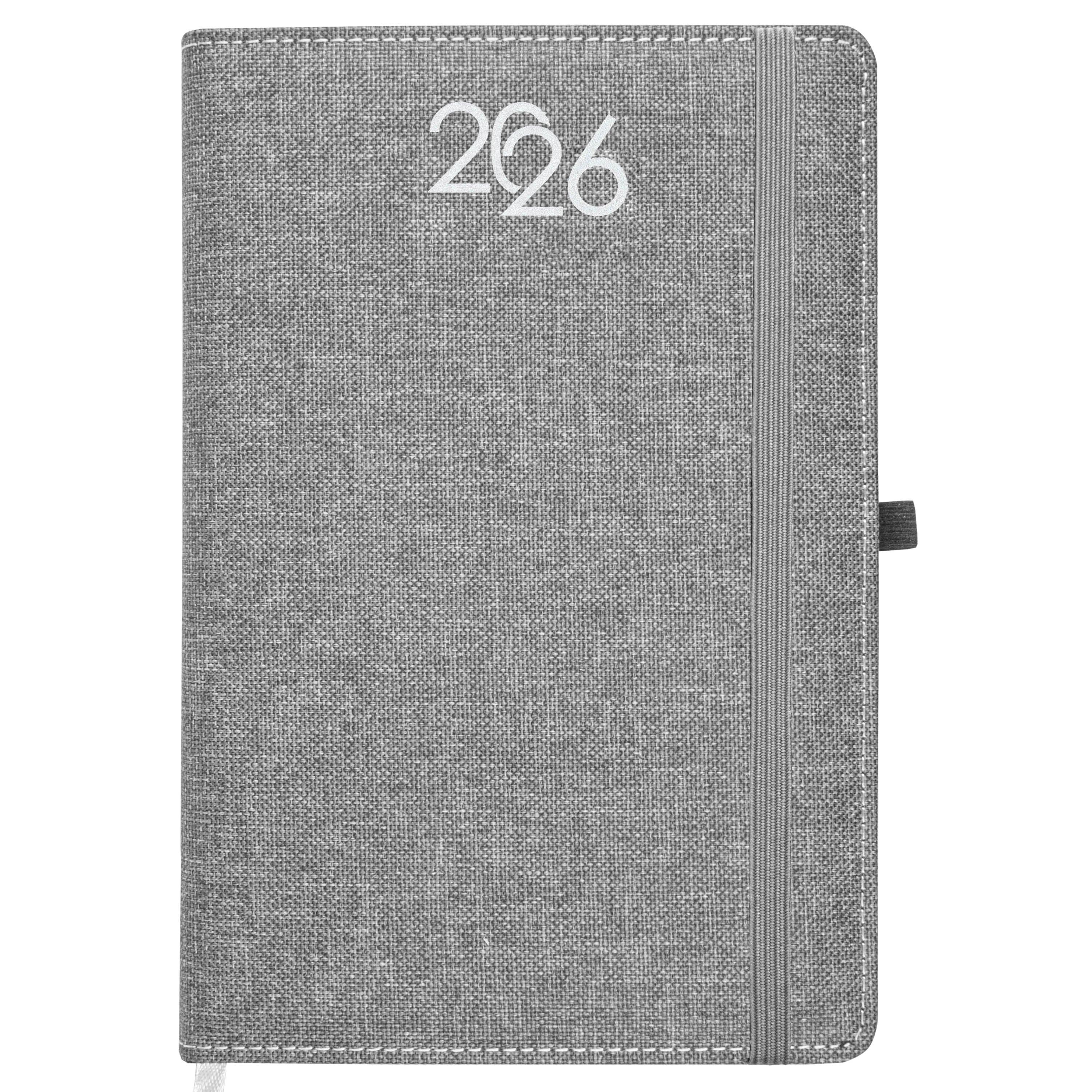 G26730 Agenda giornaliera 2026, copertina rigida in PET riciclato con effetto melange