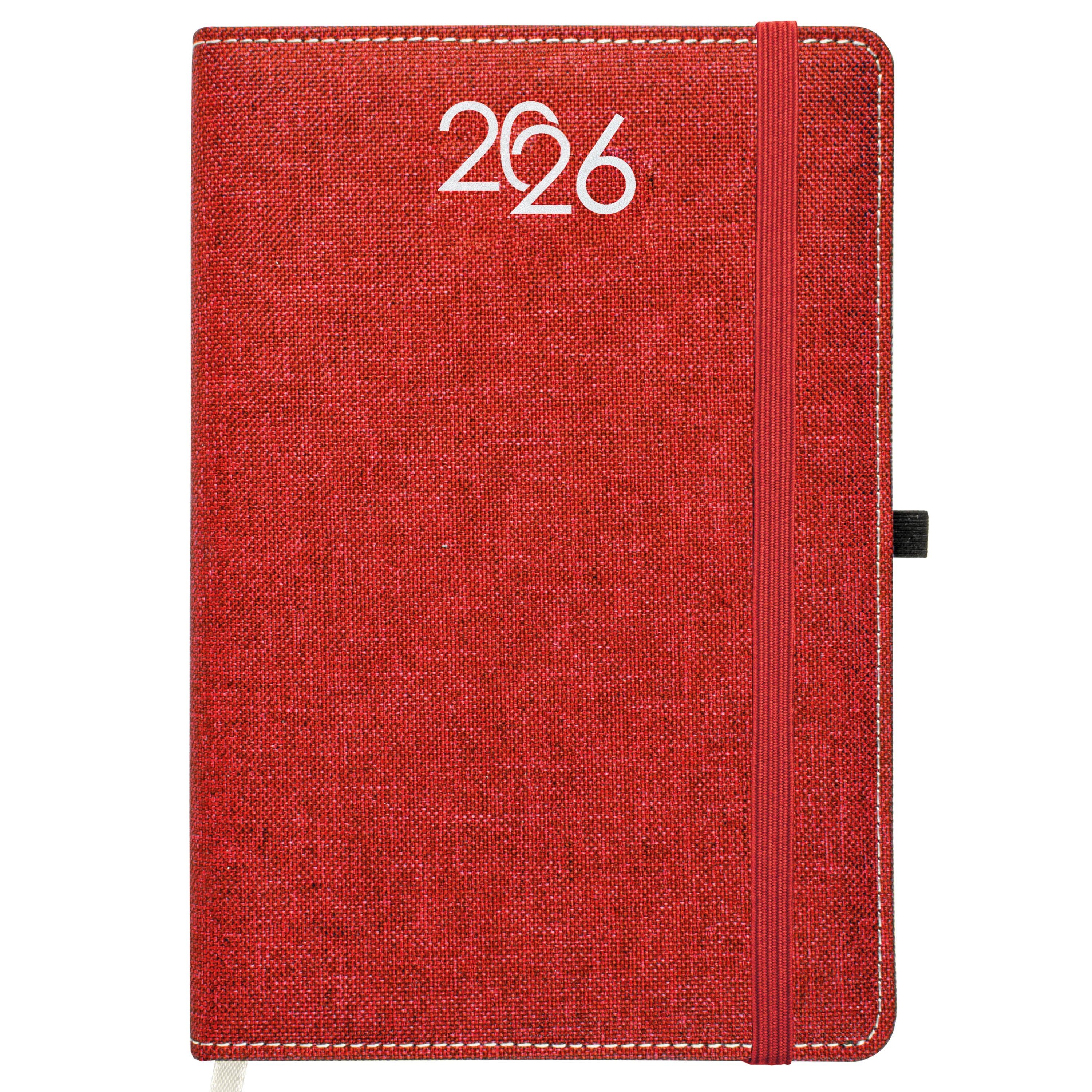 G26731 Agenda settimanale 2026, copertina rigida in PET riciclato con effetto melange