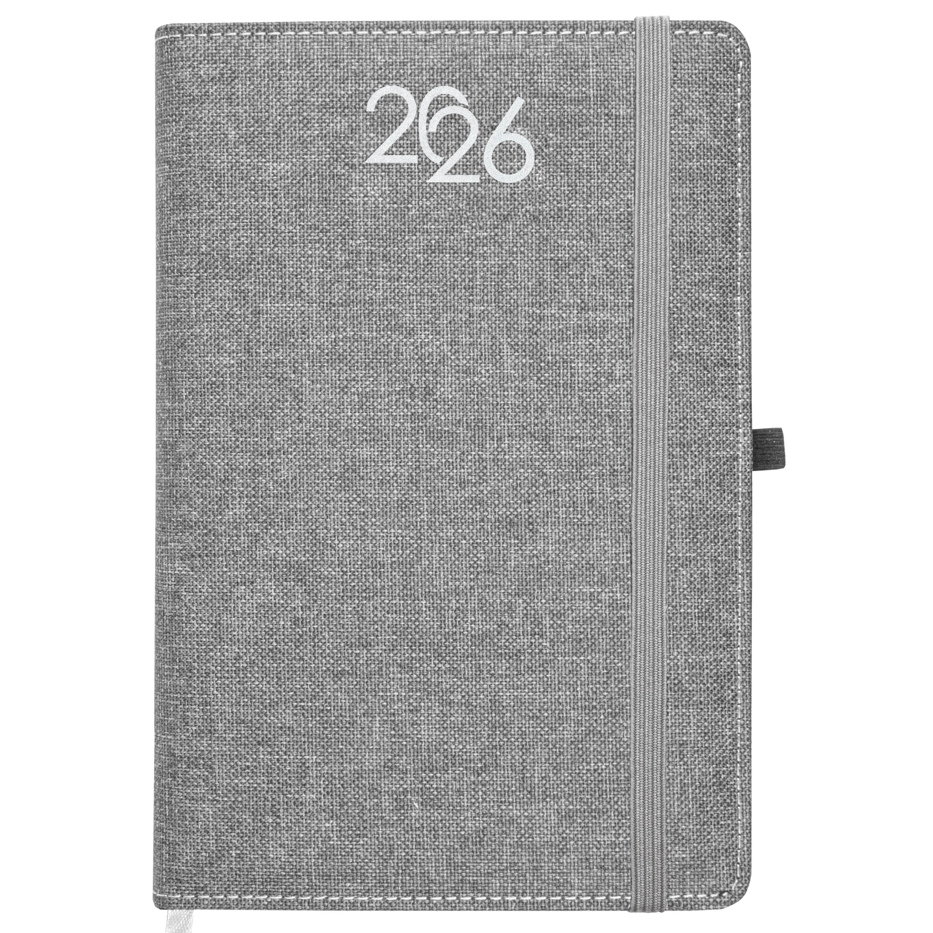 G26731 Agenda settimanale 2026, copertina rigida in PET riciclato con effetto melange
