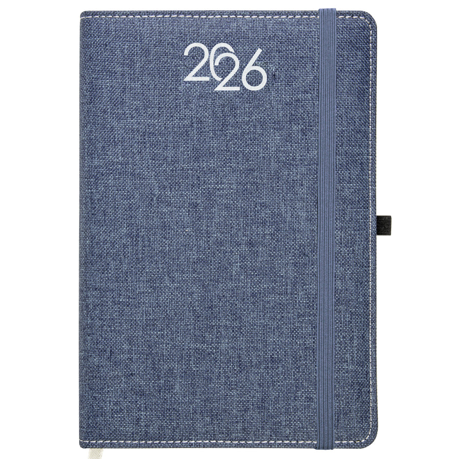 G26731 Agenda settimanale 2026, copertina rigida in PET riciclato con effetto melange