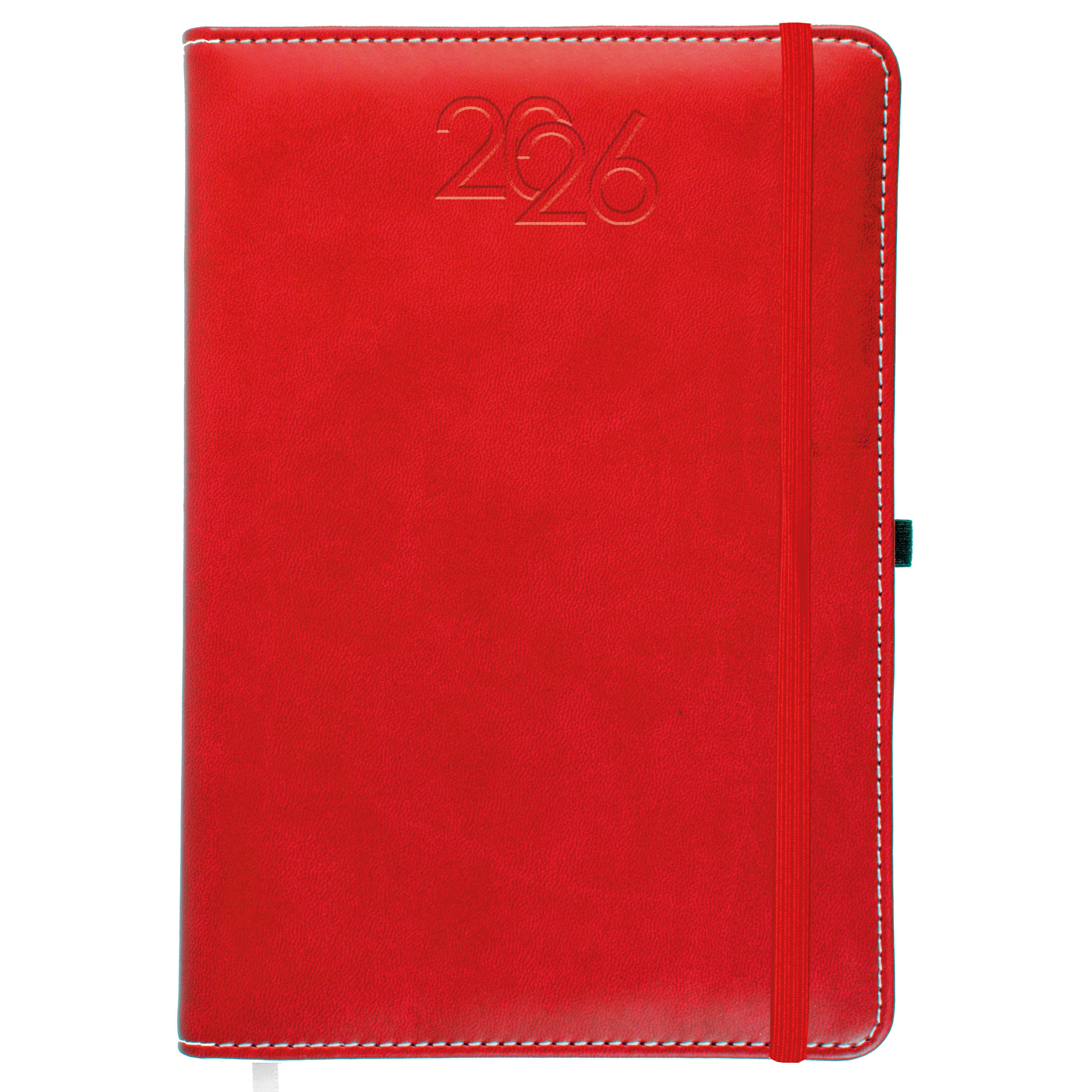 G26710 Agenda giornaliera 2026, copertina rigida in PU termovirante con impuntura perimetrale