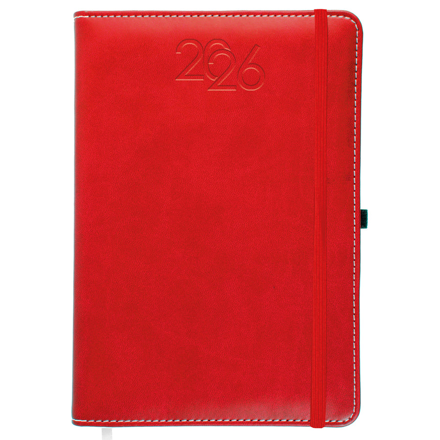 G26710 Agenda giornaliera 2026, copertina rigida in PU termovirante con impuntura perimetrale