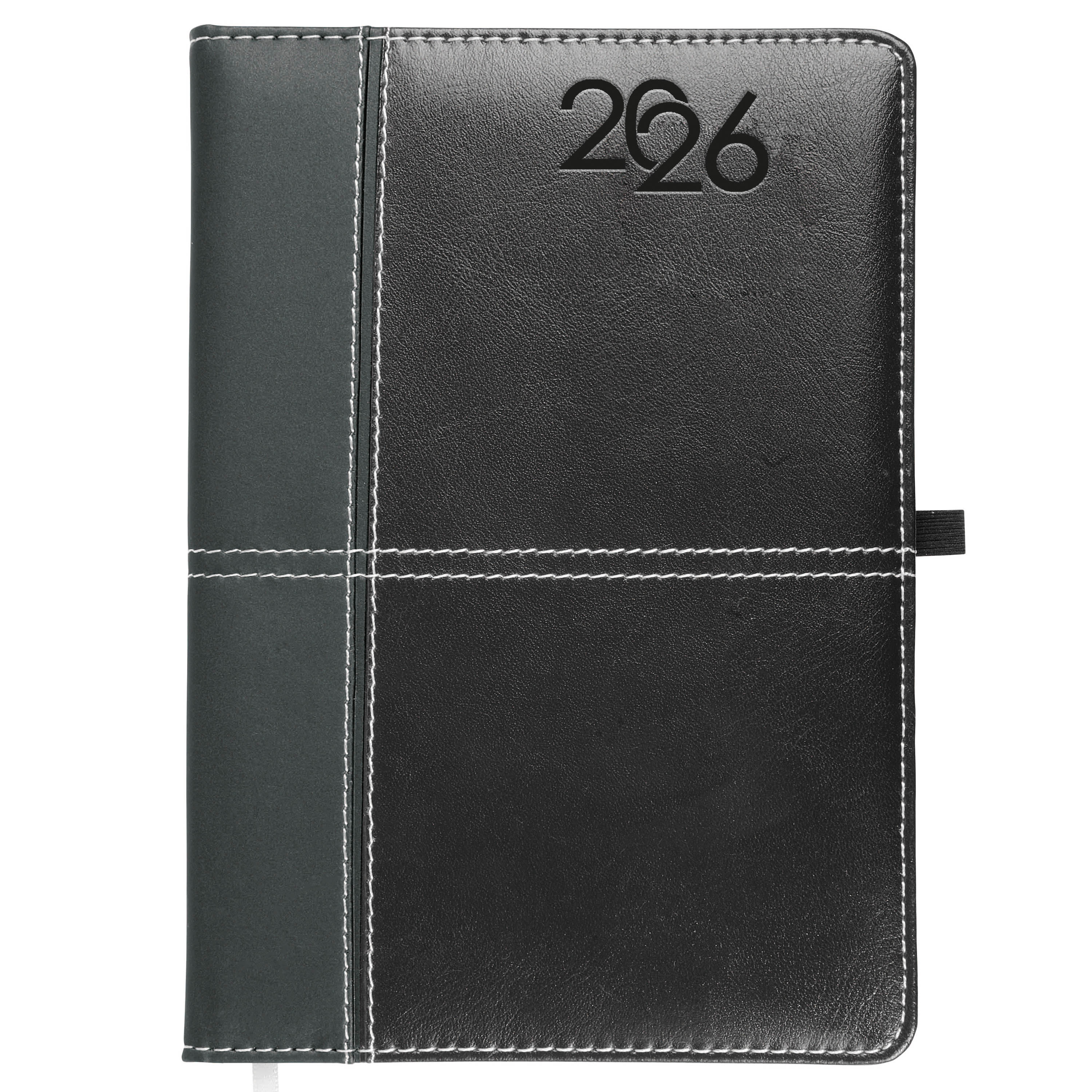 G26707 Agenda giornaliera 2026, copertina rigida in PU termovirante con impuntura perimetrale