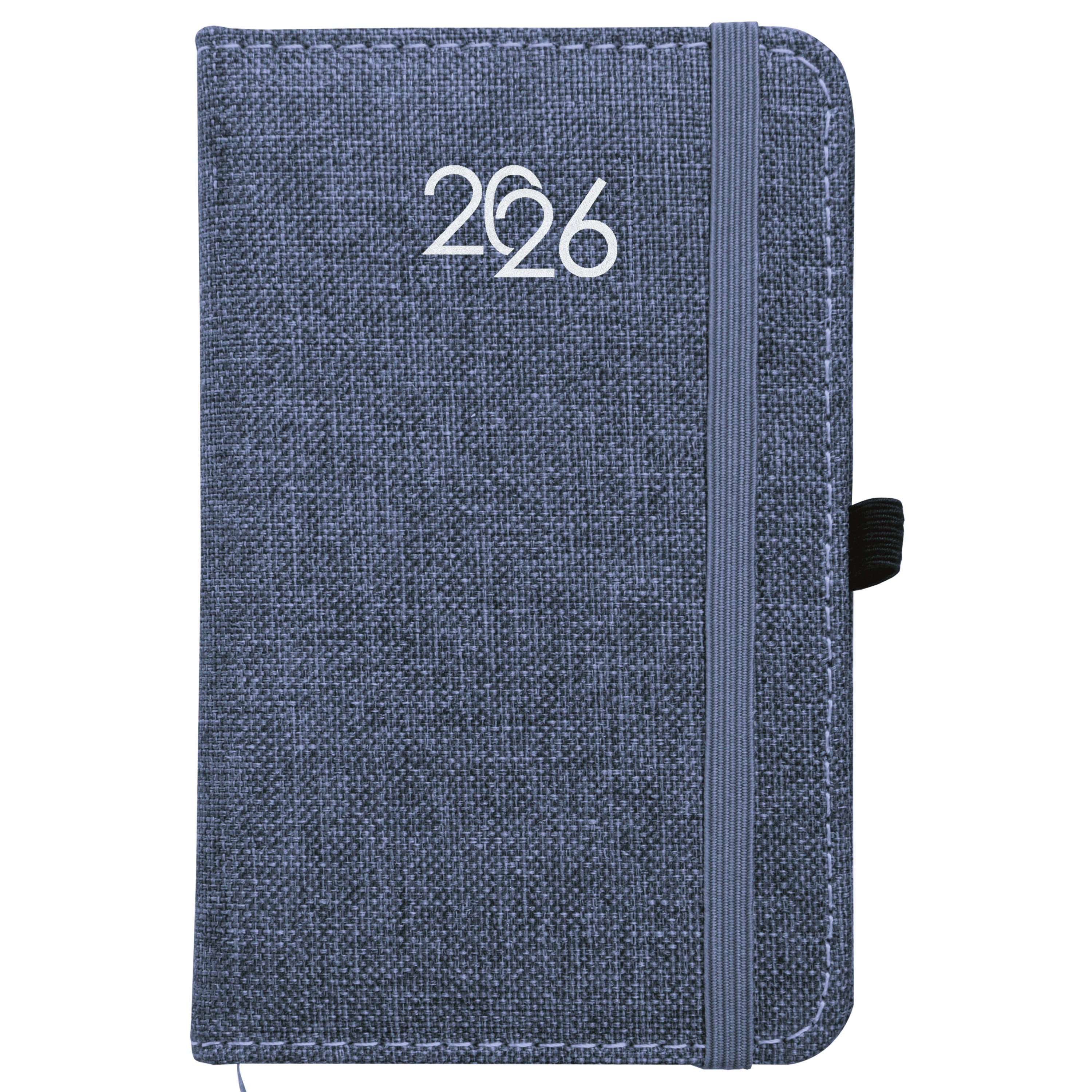 G26723 Agenda tascabile settimanale 2026, copertina rigida in PET riciclato con effetto melange