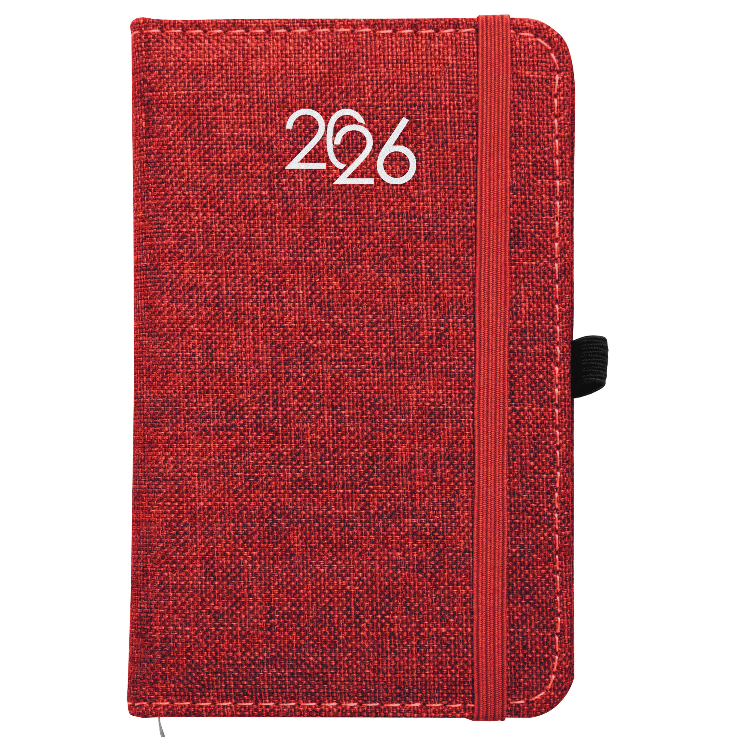 G26723 Agenda tascabile settimanale 2026, copertina rigida in PET riciclato con effetto melange