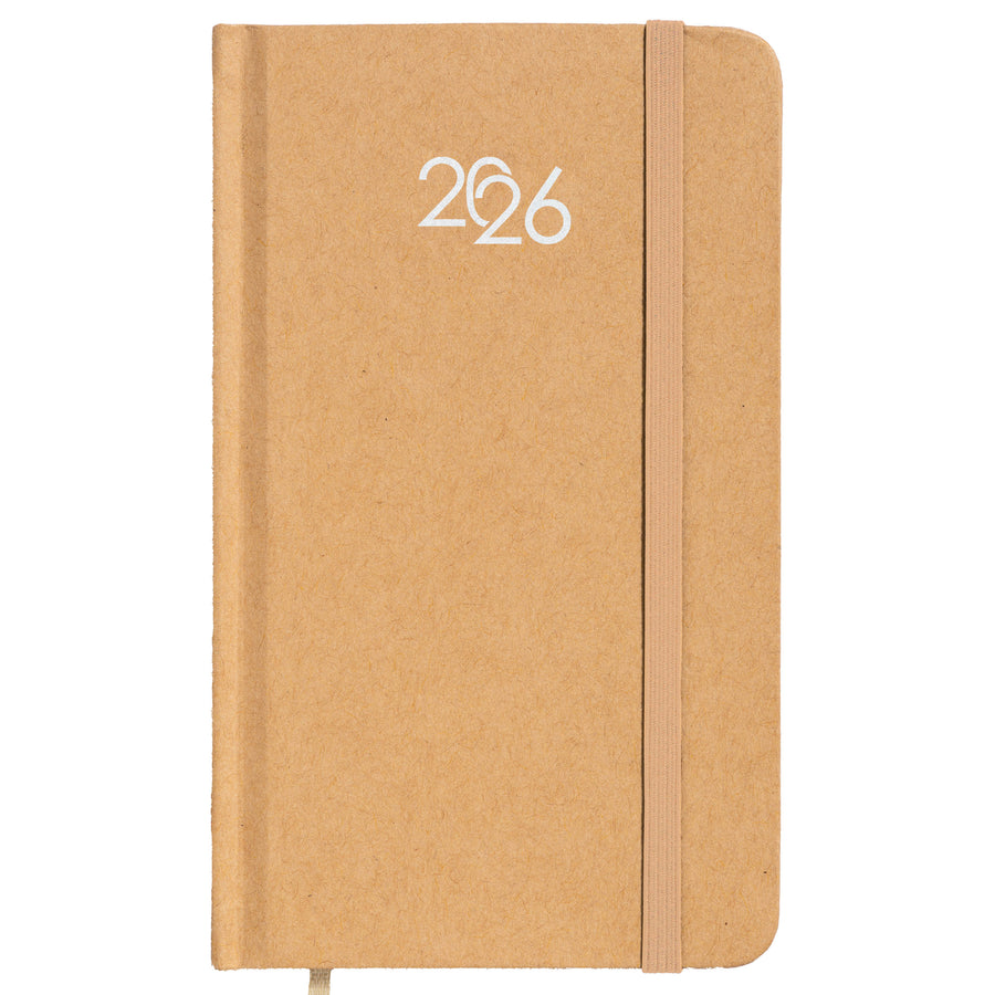 G26743 Agenda tascabile settimanale 2026 con copertina rigida in cartoncino