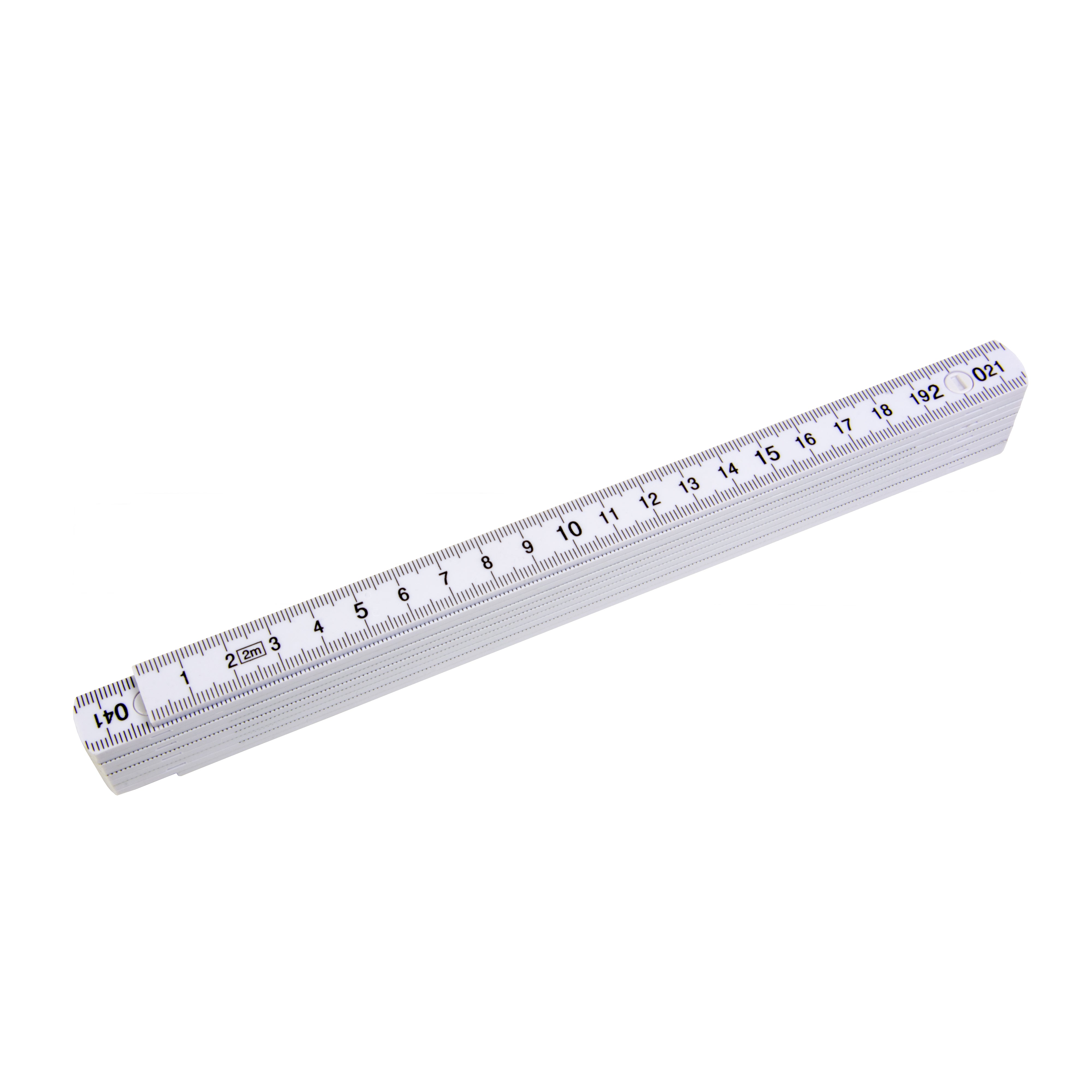 G21410 Metro pieghevole snodabile in plastica, lunghezza 2 mt con 10 maglie in PS