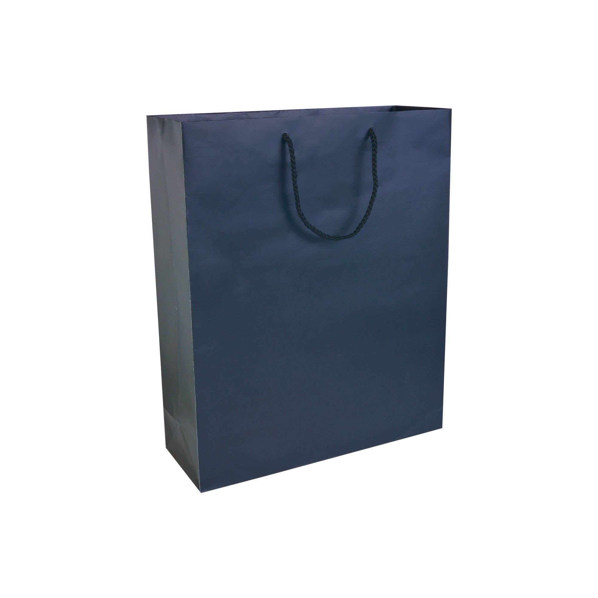 G17147 Shopper Negozio con soffietto in carta laminata opaca 157 g/m2