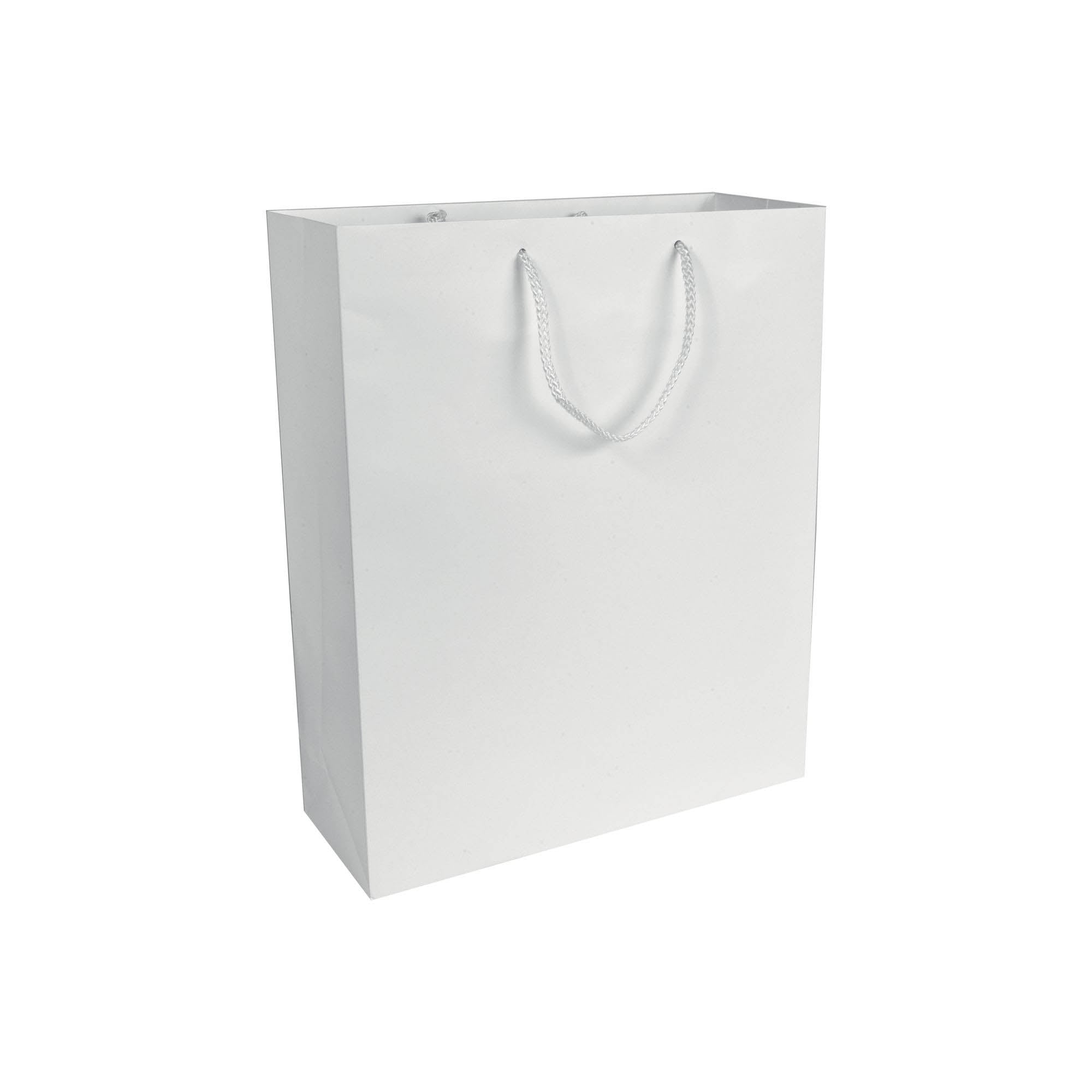 G17147 Shopper Negozio con soffietto in carta laminata opaca 157 g/m2