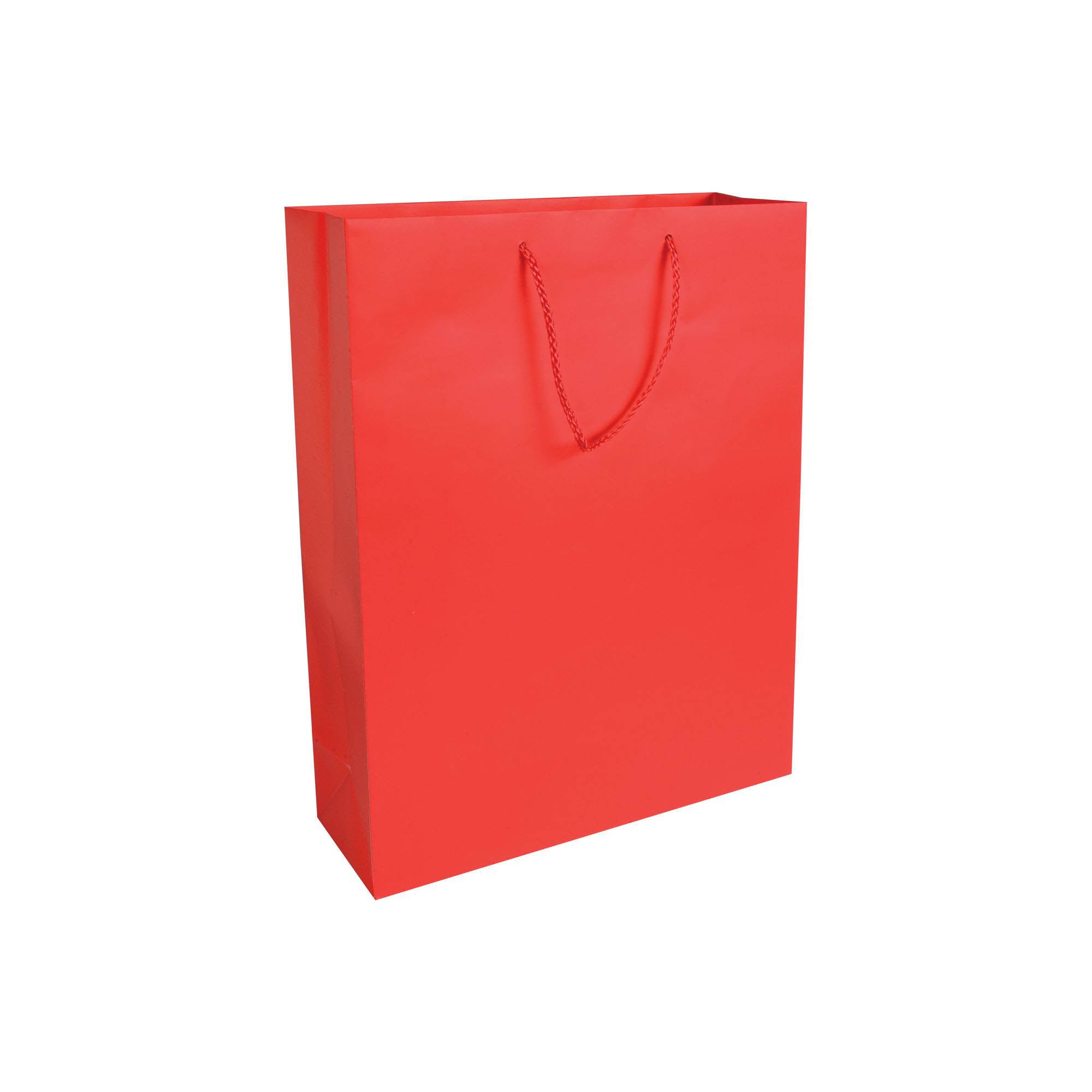 G17147 Shopper Negozio con soffietto in carta laminata opaca 157 g/m2