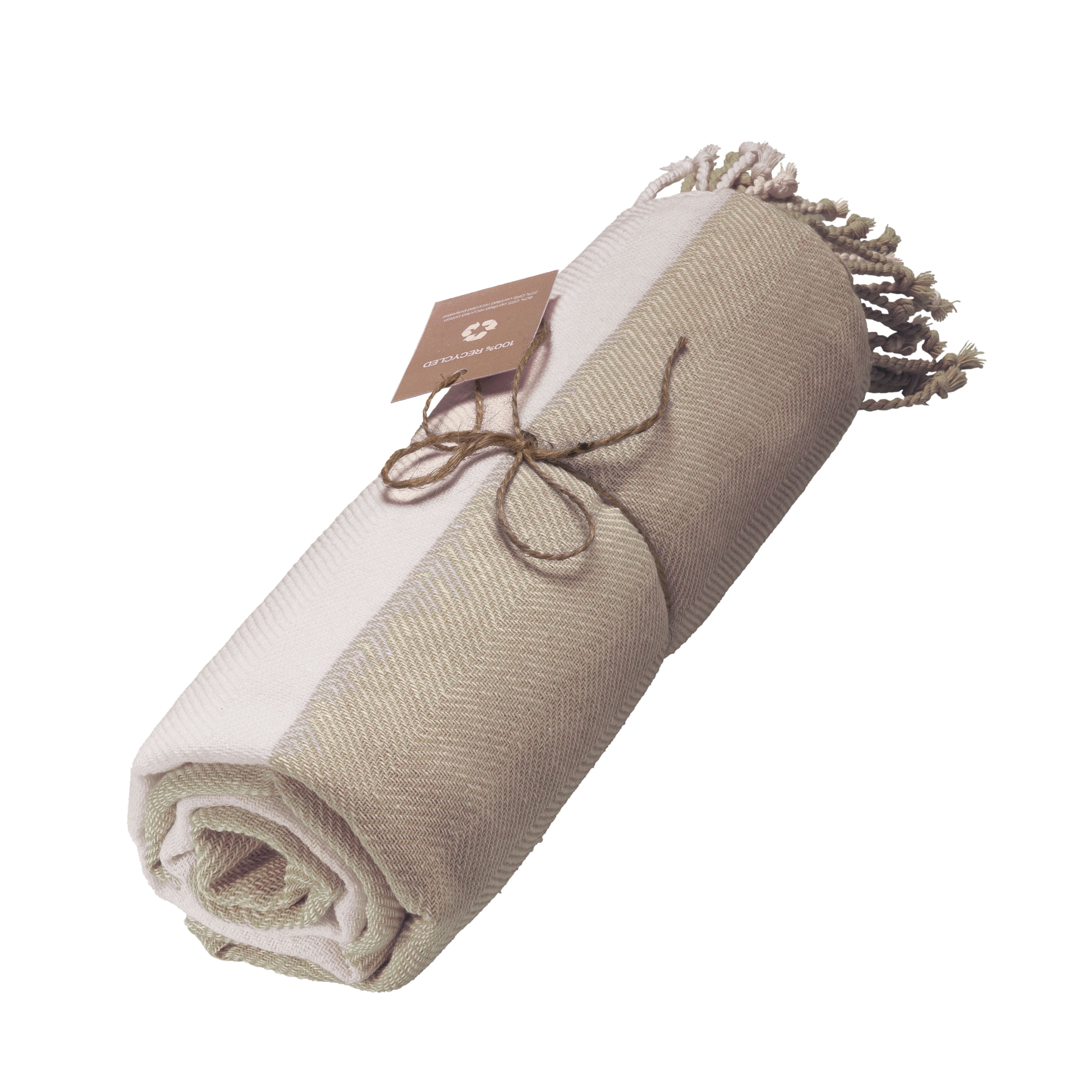 G25432 Telo mare in cotone riciclato 180 g/m2 certificato GRS