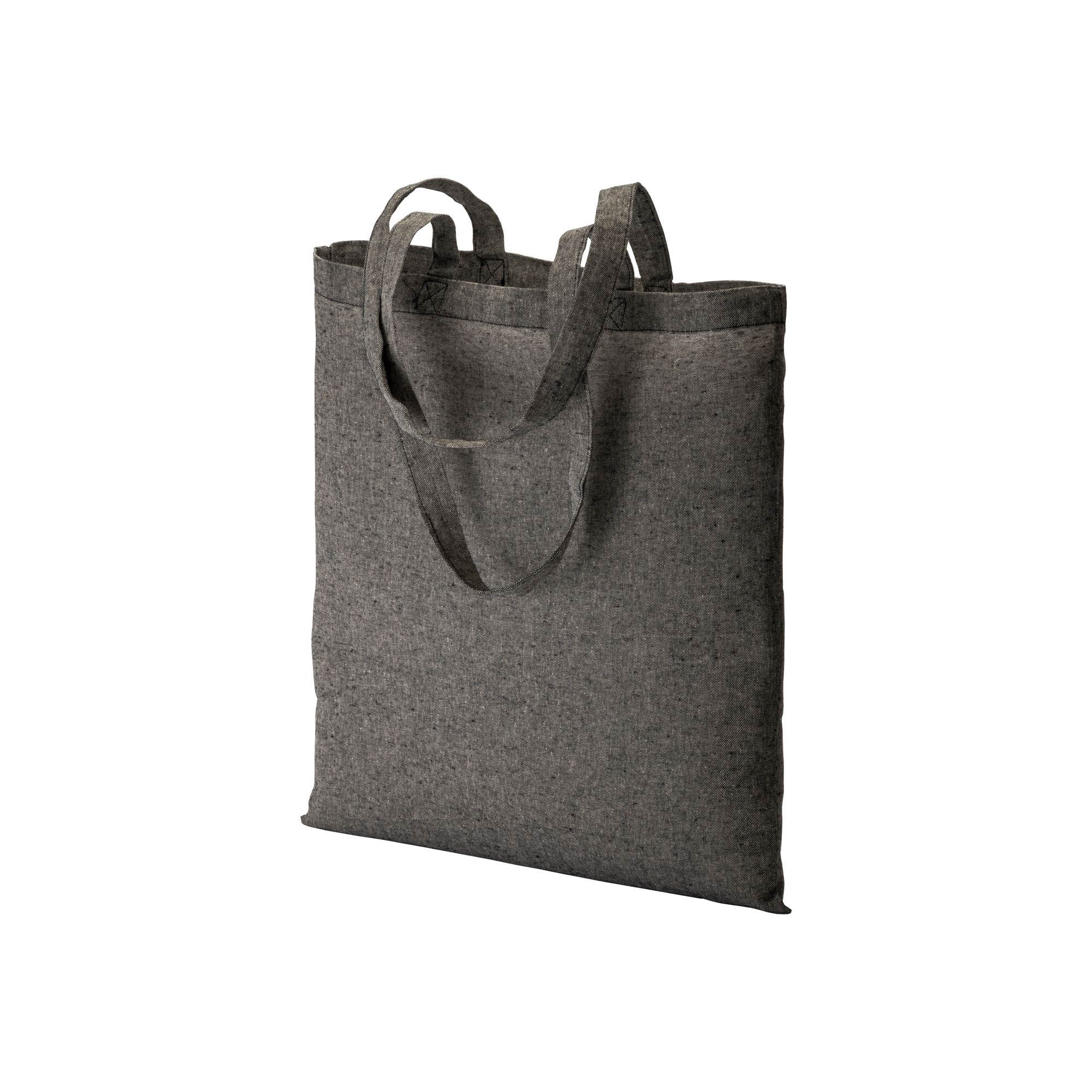 G17105 Shopper in cotone riciclato 150 g/m2 effetto melange, manici lunghi