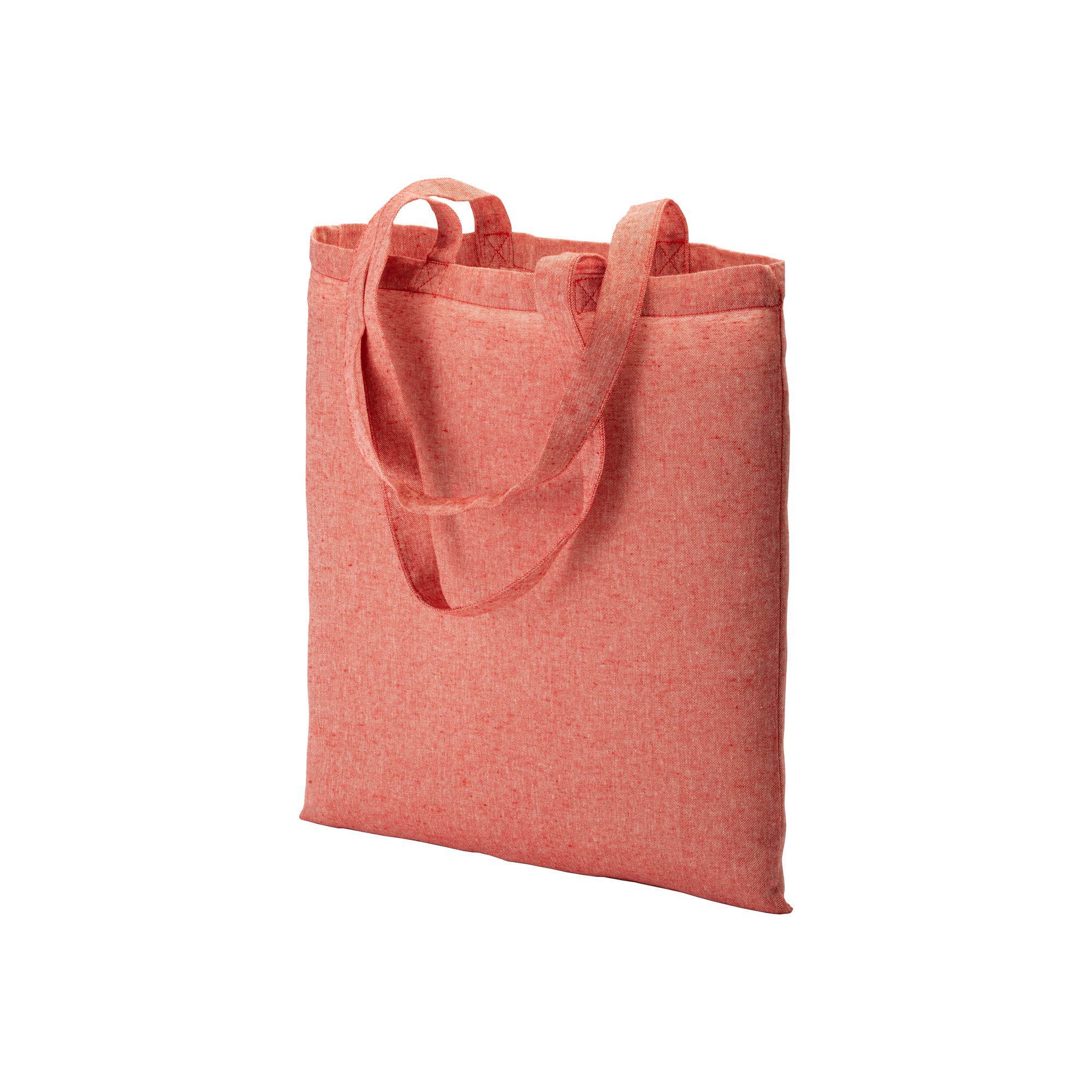 G17105 Shopper in cotone riciclato 150 g/m2 effetto melange, manici lunghi