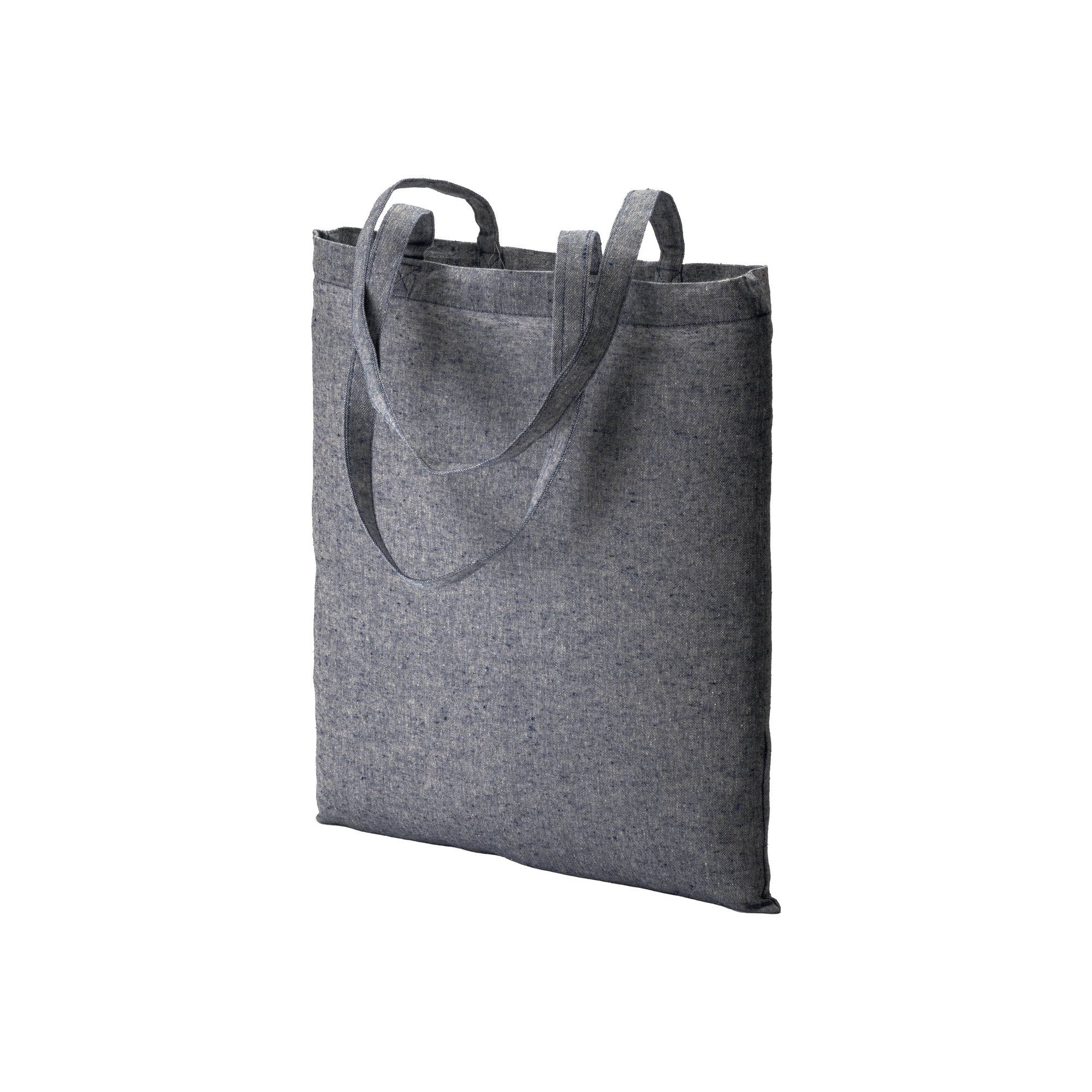 G17105 Shopper in cotone riciclato 150 g/m2 effetto melange, manici lunghi