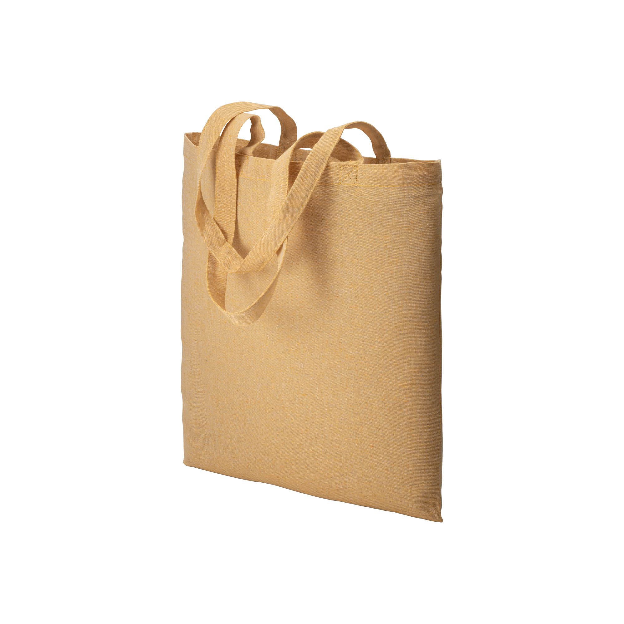 G17105 Shopper in cotone riciclato 150 g/m2 effetto melange, manici lunghi