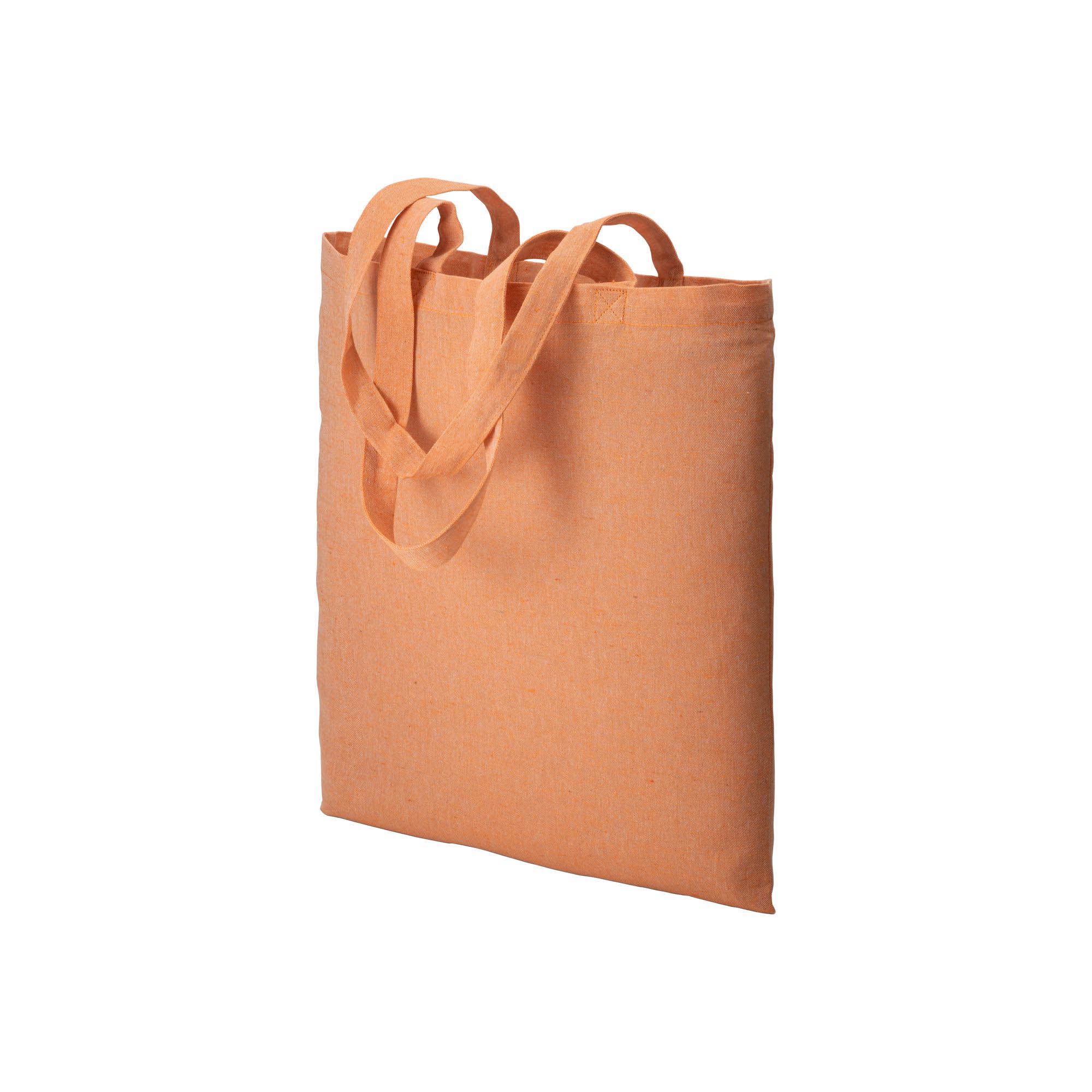 G17105 Shopper in cotone riciclato 150 g/m2 effetto melange, manici lunghi