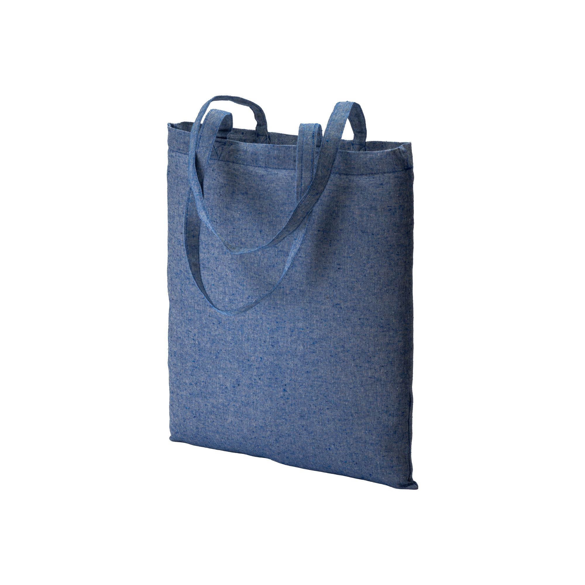 G17105 Shopper in cotone riciclato 150 g/m2 effetto melange, manici lunghi