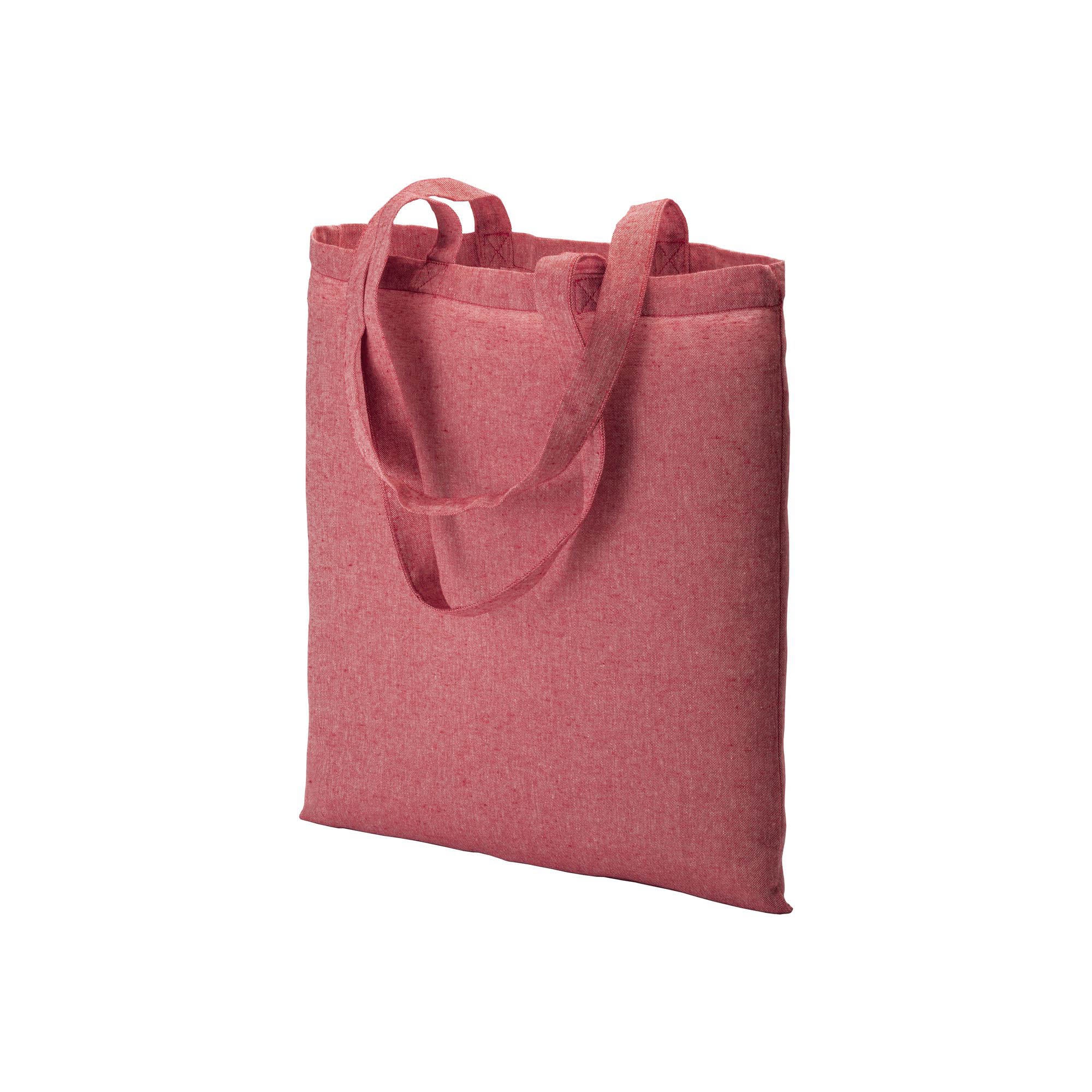 G17105 Shopper in cotone riciclato 150 g/m2 effetto melange, manici lunghi