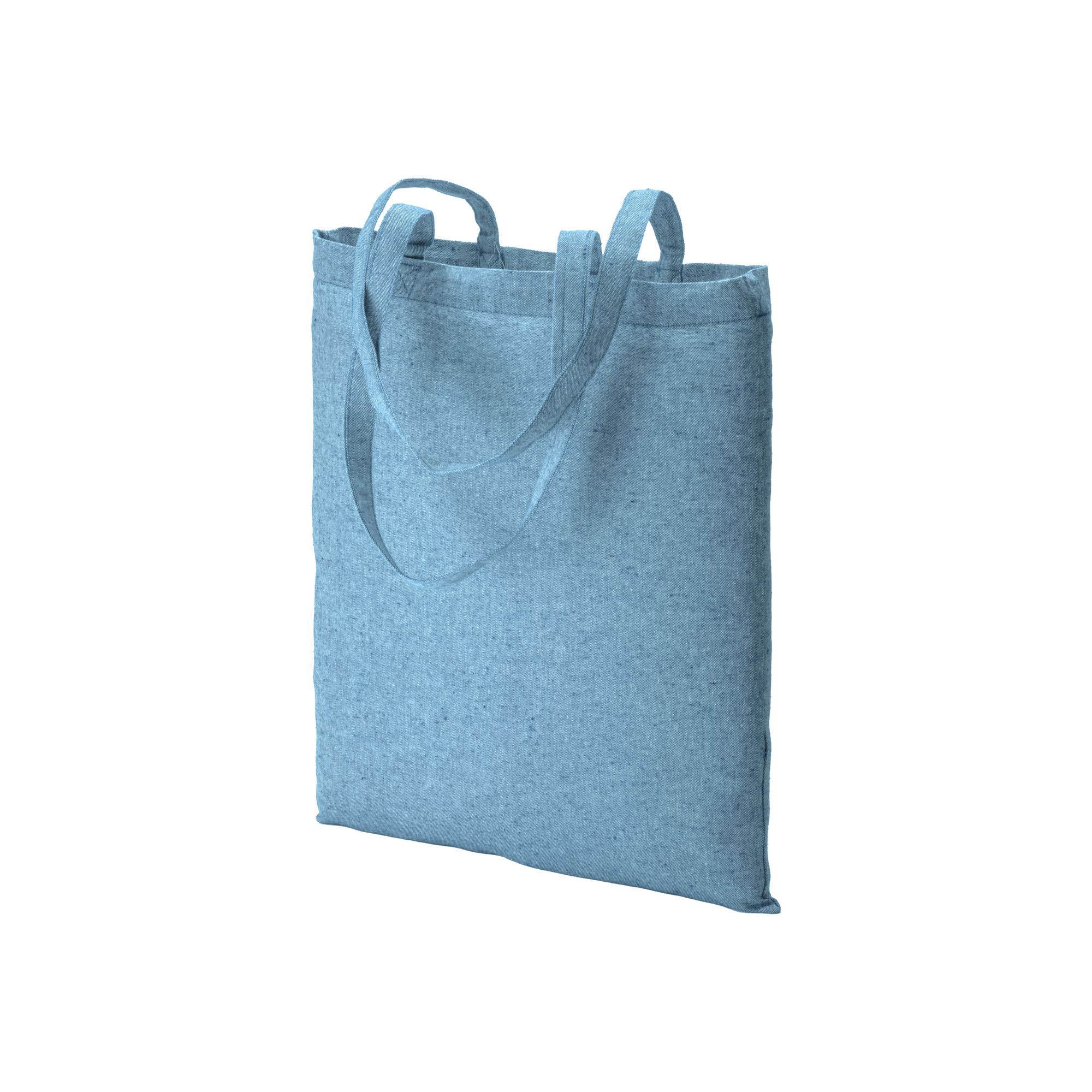 G17105 Shopper in cotone riciclato 150 g/m2 effetto melange, manici lunghi