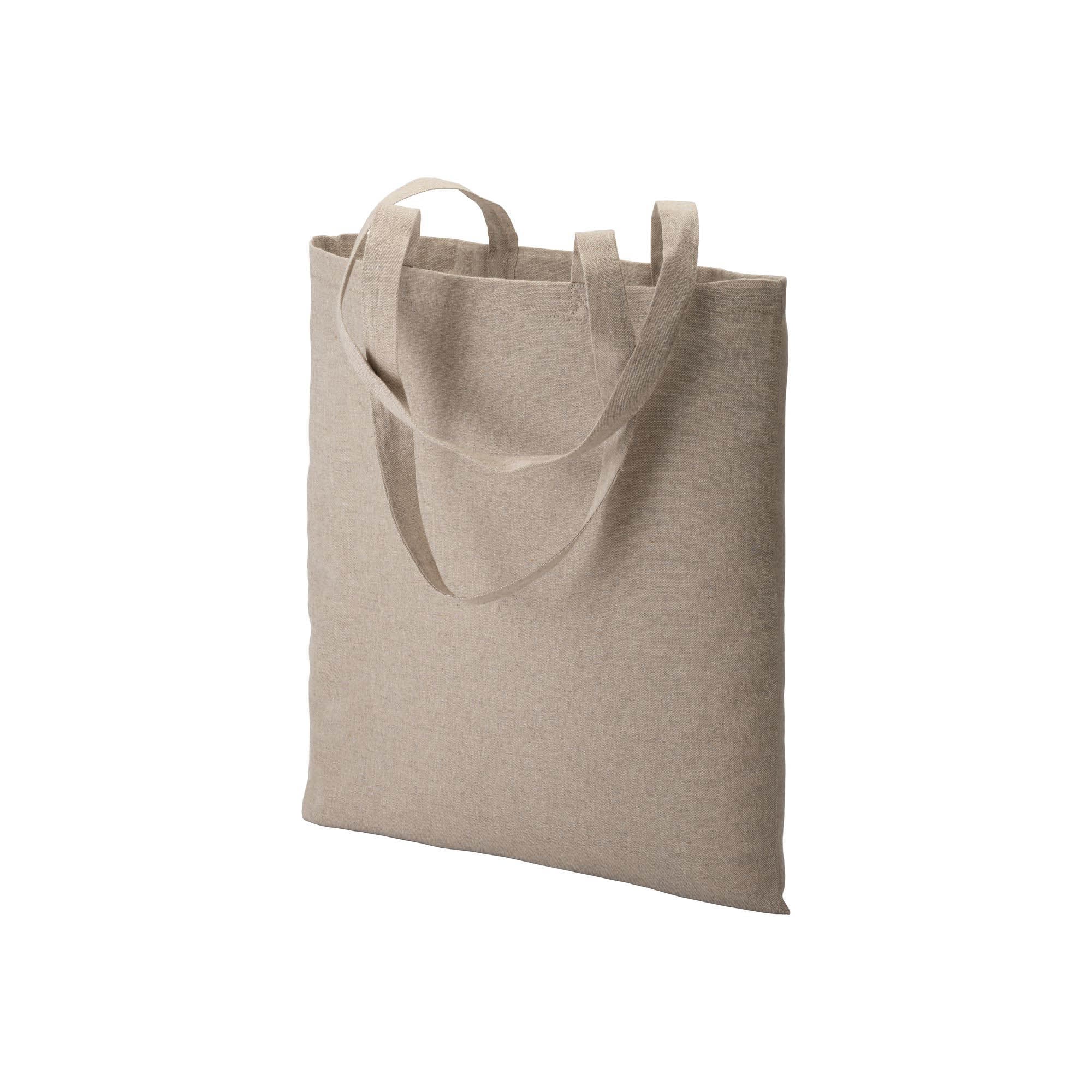 G17105 Shopper in cotone riciclato 150 g/m2 effetto melange, manici lunghi